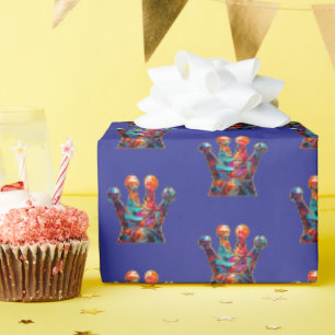 Graffiti crown wrapping paper