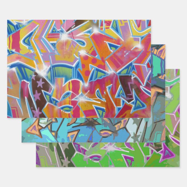 Graffiti Design Wrapping Paper Sets (Set)