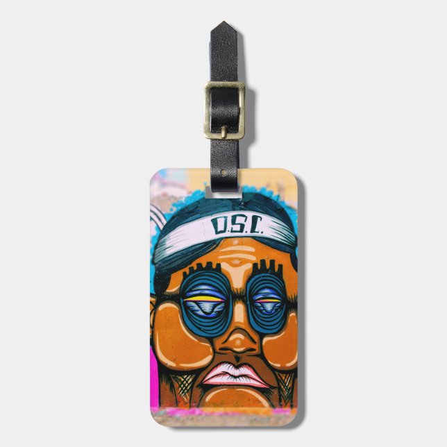 Graffiti Dude Luggage Tag (Front Vertical)