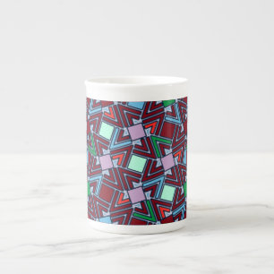 Graffiti Explosion Modern Geometric Pattern  Bone China Mug