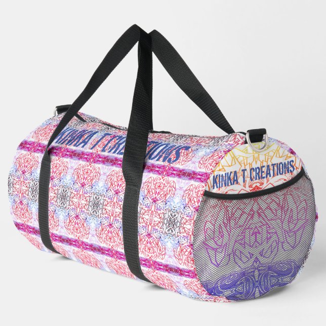 Graffiti Flower Duffle Bag (Right Corner)