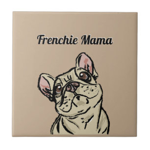 Graffiti French bulldog Tile