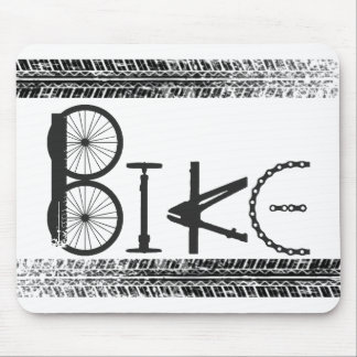 Graffiti from Bike Parts with Tire Tracks Mouse Mat
