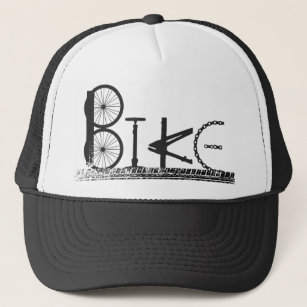 Graffiti from Bike Parts with Tire Tracks Trucker Hat