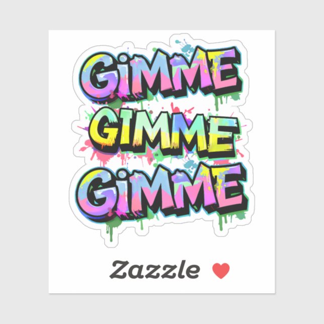 Graffiti Gimme Typography (Sheet)