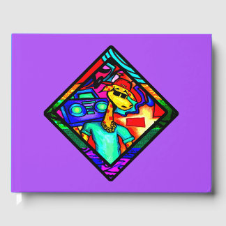 Graffiti Giraffe Diamond Guest Book