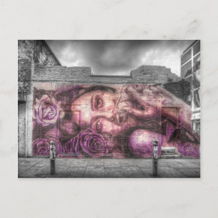 Graffiti Girl, Shoreditch London Postcard