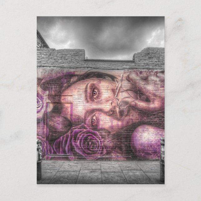 Graffiti Girl, Shoreditch London Postcard (Front)