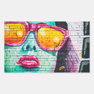 Graffiti girl sticker