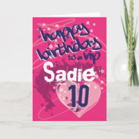 Graffiti Girl's Customised Birthday Card