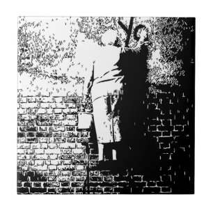 Graffiti Grandma Tile