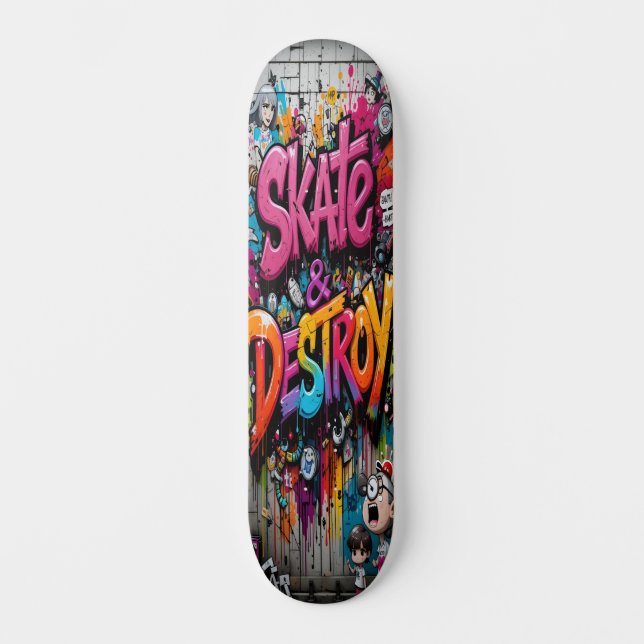 Graffiti Grind Deck Edition 3 Skateboard (Front)