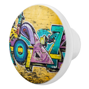 Graffiti, Grundarfjordur, Iceland Ceramic Knob