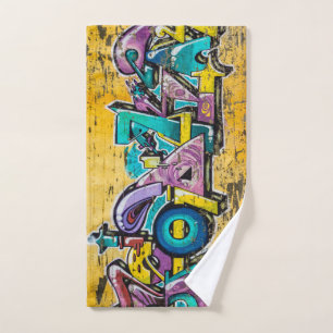 Graffiti, Grundarfjordur, Iceland Hand Towel