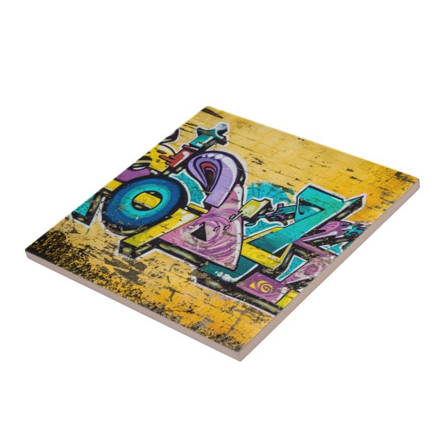 Graffiti, Grundarfjordur, Iceland Tile (Side)