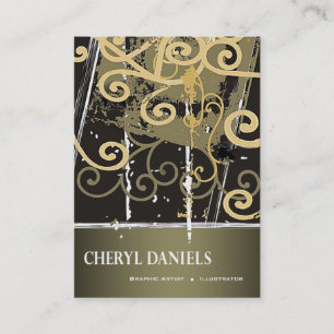 Graffiti Grunge Graphic Artist Illustrator Business Card