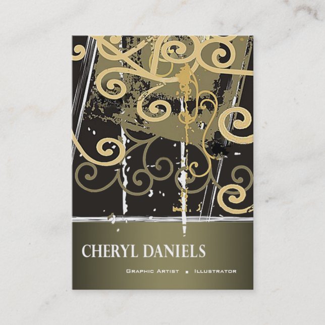 Graffiti Grunge Graphic Artist Illustrator Business Card (Front)