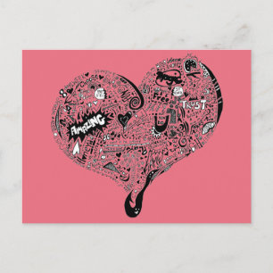 Graffiti Heart Full Postcard