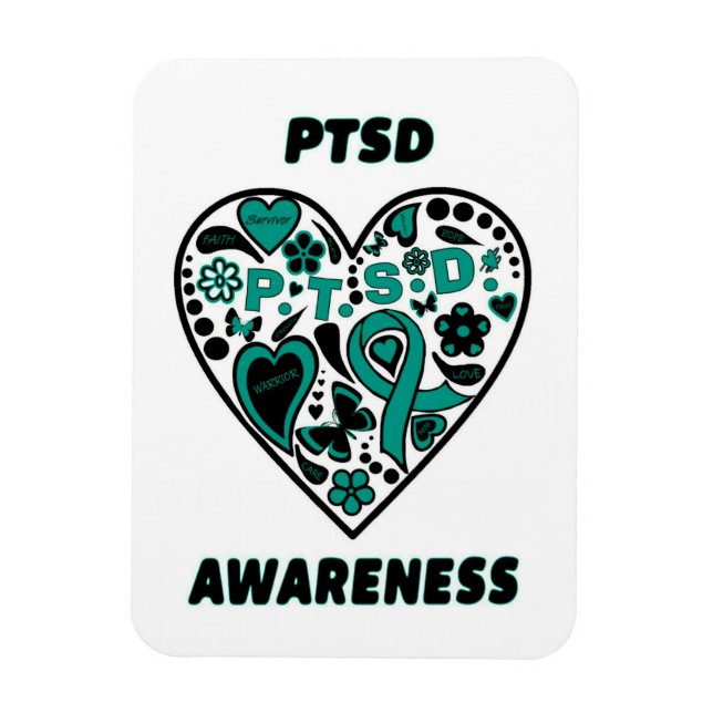 Graffiti Heart...PTSD Magnet (Vertical)