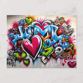 Graffiti Hearts # 4 Postcard