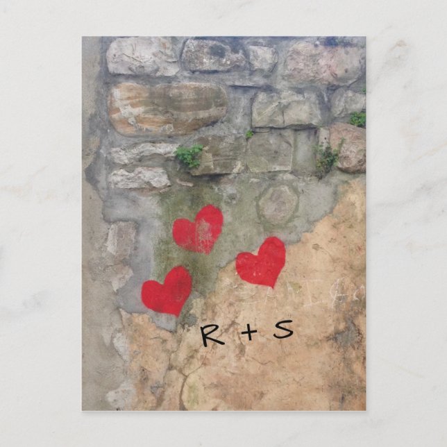 Graffiti Hearts Postcard (Front)