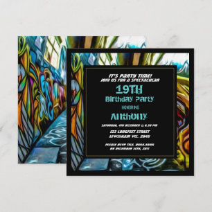 Graffiti Highway Birthday Invitation