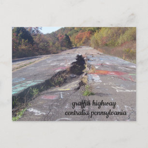graffiti highway centralia pennsylvania post card