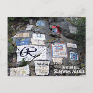 Graffiti Hill in Skagway, Alaska Postcard
