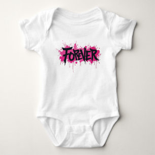 Graffiti Hot Pink "FOREVER" Baby Bodysuit