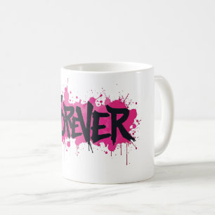 Graffiti Hot Pink "FOREVER" Coffee Mug