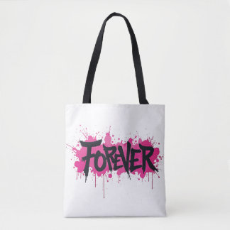 Graffiti Hot Pink "FOREVER" Tote Bag