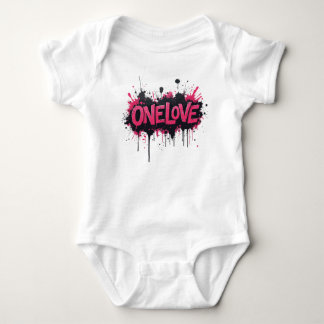 Graffiti Hot Pink "ONELOVE" Baby Bodysuit