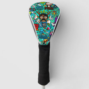  Graffiti illustration  Golf Head Cover
