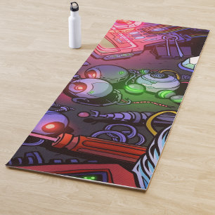 Graffiti illustration yoga mat