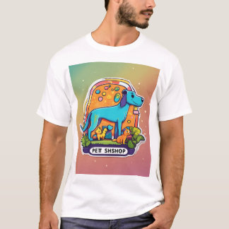 Graffiti-Inspired Minimalist pet dogs T-Shirt Desi