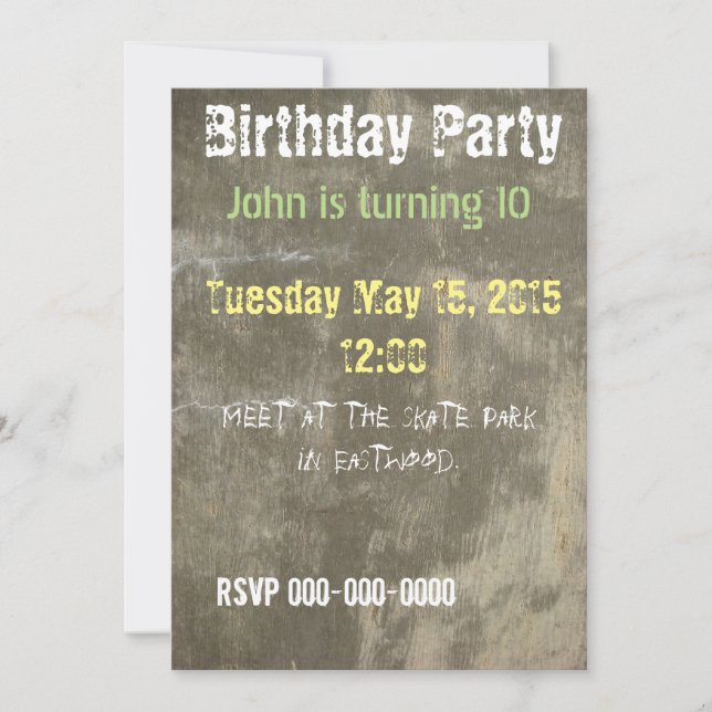 Graffiti Invitation (Front)