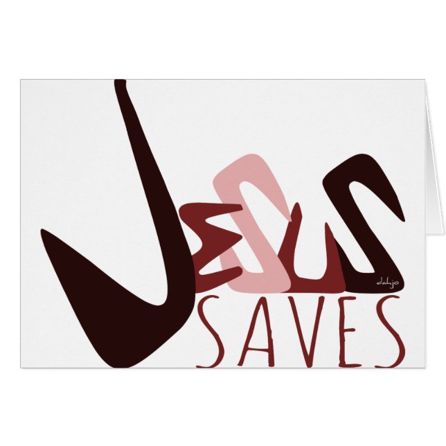 GRAFFITI JESUS SAVES in red (Front Horizontal)