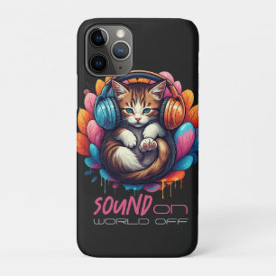 Graffiti Kitten Vibe - Brown Tabby iPhone 11 Pro Case