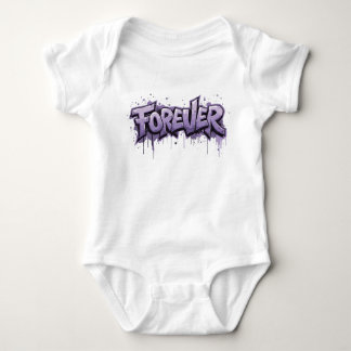 Graffiti Lavender Infinity "FOREVER" Baby Bodysuit