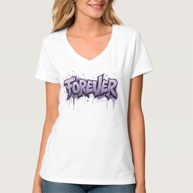 Graffiti Lavender Infinity "FOREVER" T-Shirt (Front)