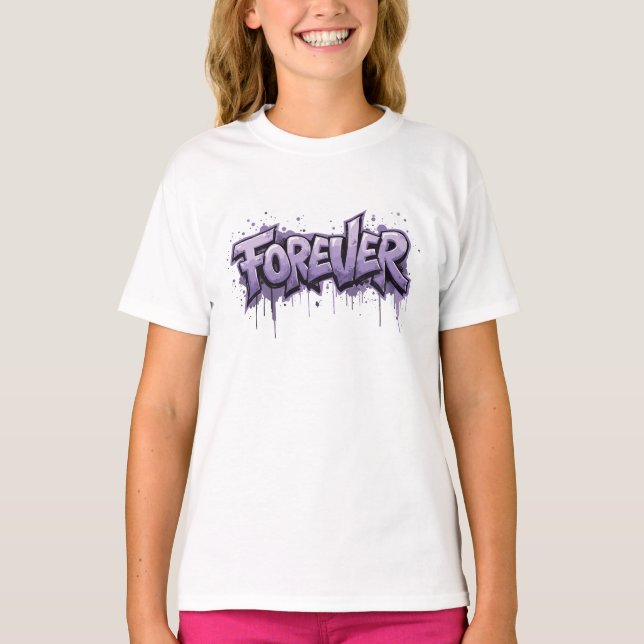 Graffiti Lavender Infinity "FOREVER" T-Shirt (Front)