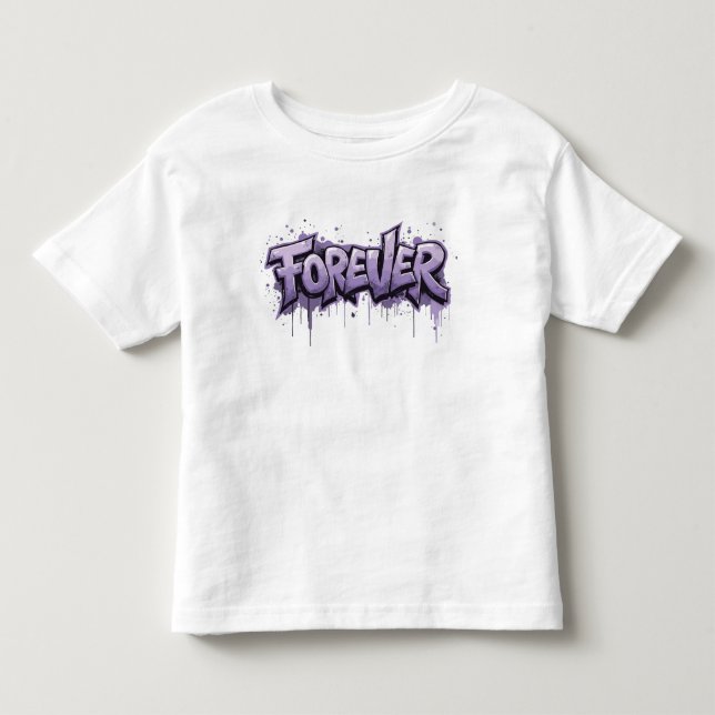 Graffiti Lavender Infinity "FOREVER" Toddler T-Shirt (Front)