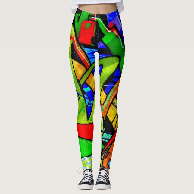 Graffiti leggings. leggings (Front)