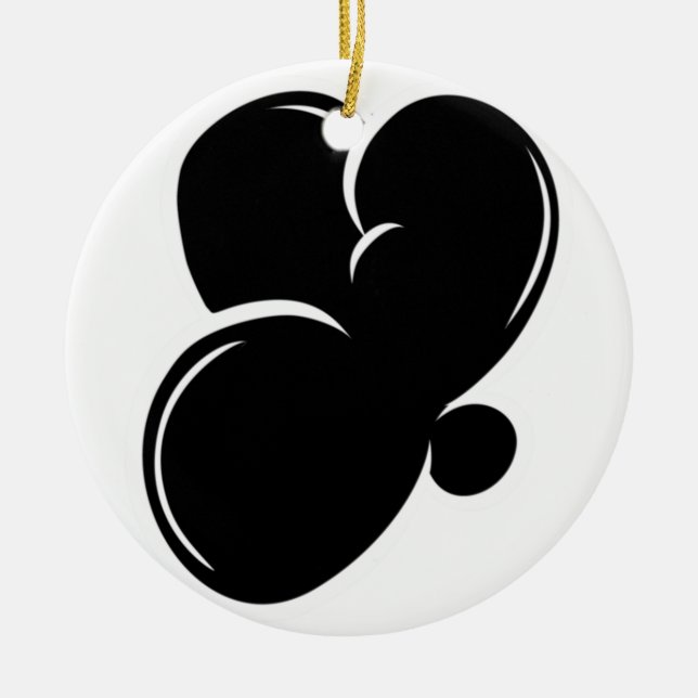 Graffiti letters letter Y Essential  Ceramic Tree Decoration (Front)