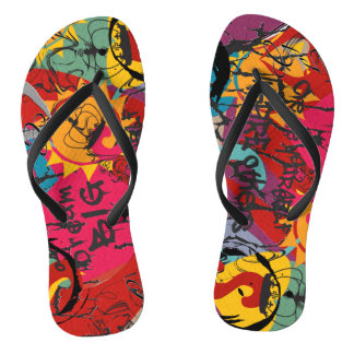 Graffiti Love Flip Flops