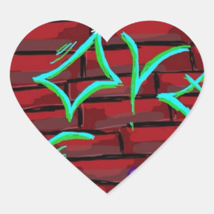 Graffiti Love Heart Sticker