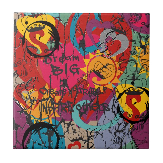 Graffiti Love Tile (Front)