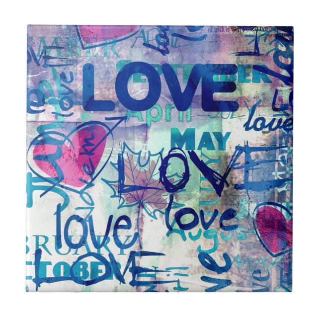 Graffiti Love Tile (Front)