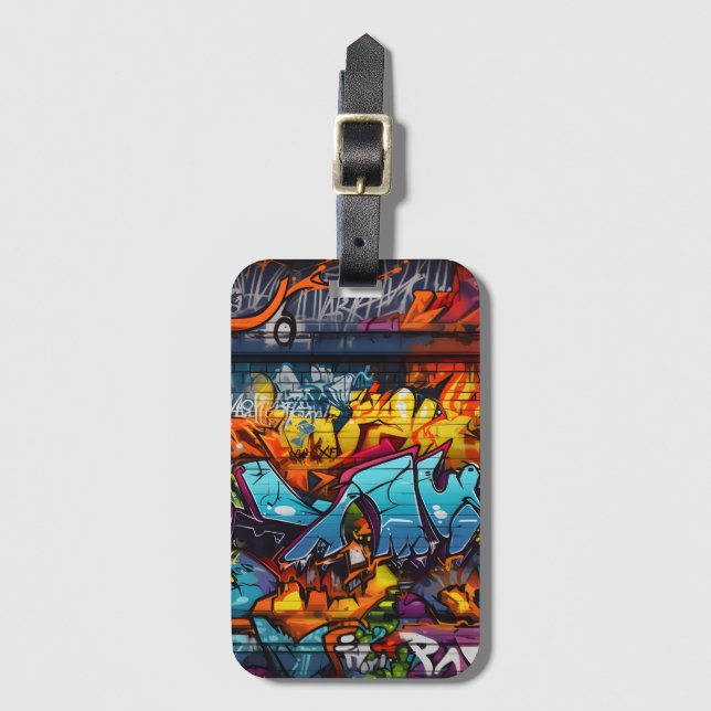Graffiti Luggage Tag (Front Vertical)