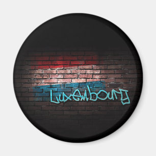 Graffiti; Luxembourg Flag Magnet
